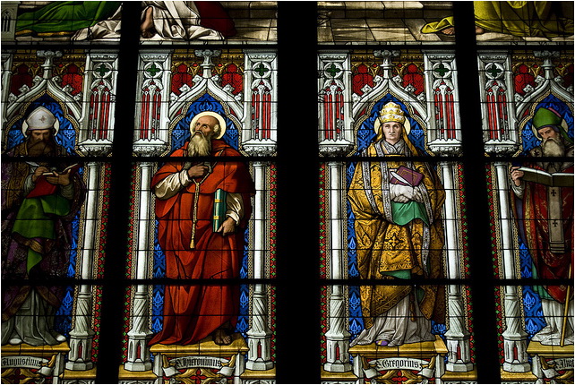 stained glass windows in cathedrals